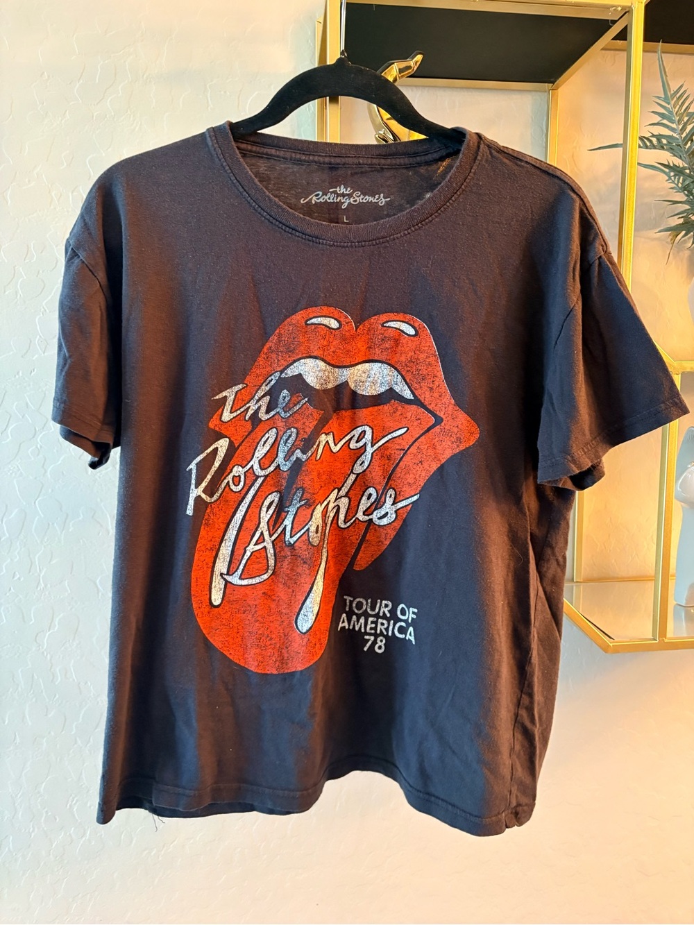 the Rolling Stones tongue graphic Tee shirt womens size L